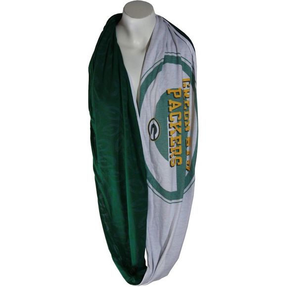 Green Bay Packers Cameo Women's Infinity Scarf - Picture 2 of 3